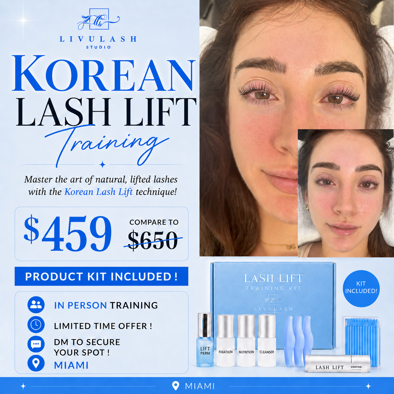 Korean Lash Lift Training in Miami Beach